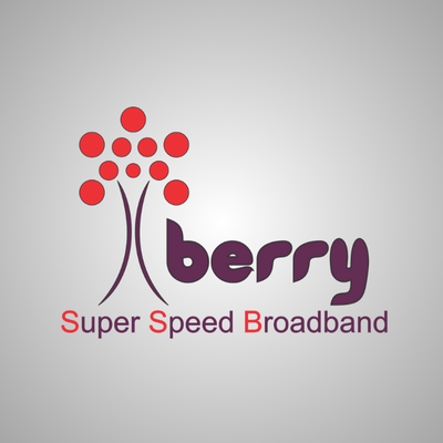 Logo Design for iBerry A Newly Lauched Broadband Company