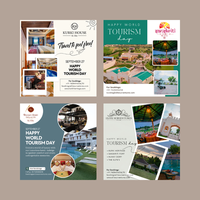 Social Media Post Design for Elite Surventures Group of Resorts
